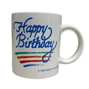 1989 Betallic Inc Happy Birthday Mug